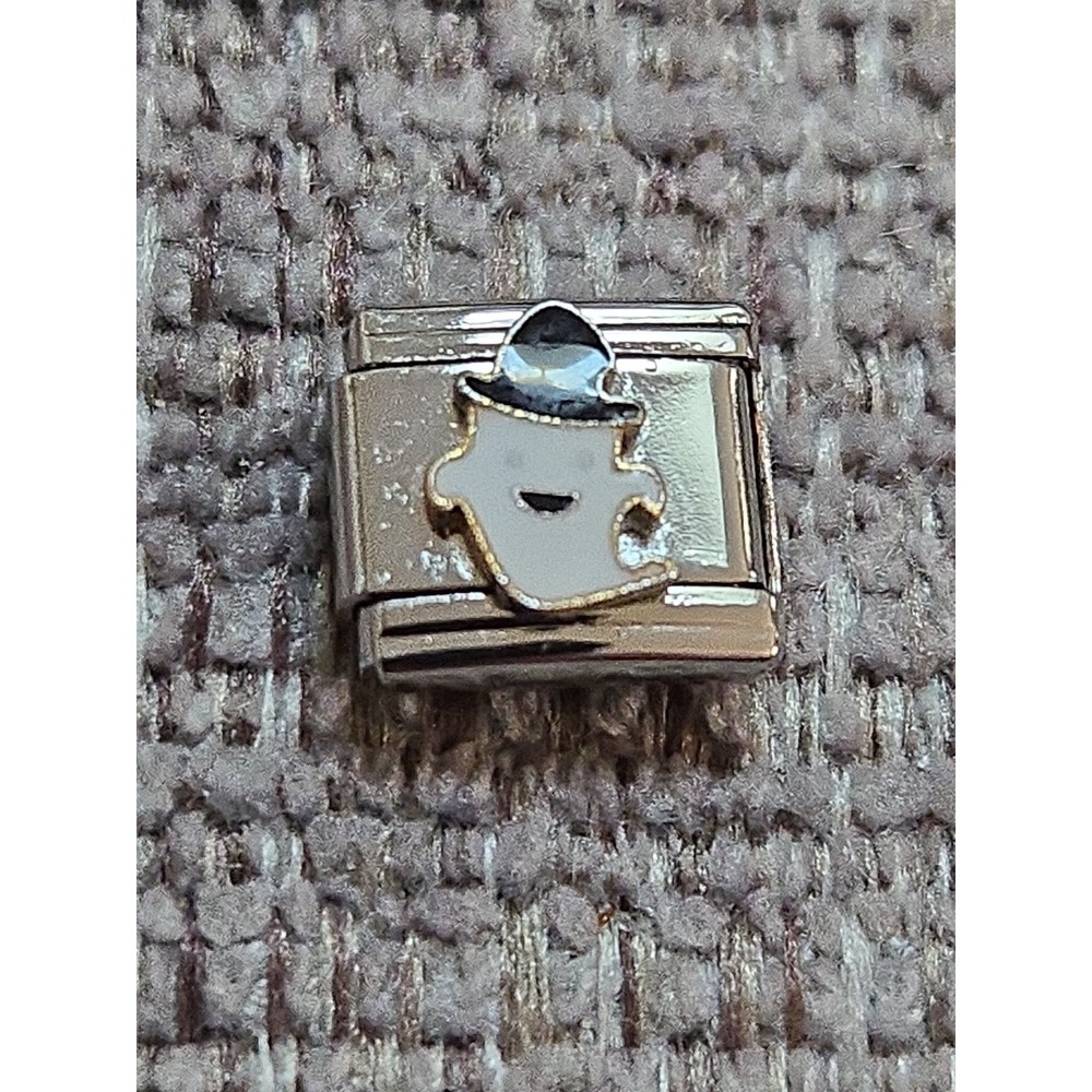 Italian Charm Halloween Ghost With Witch Hat